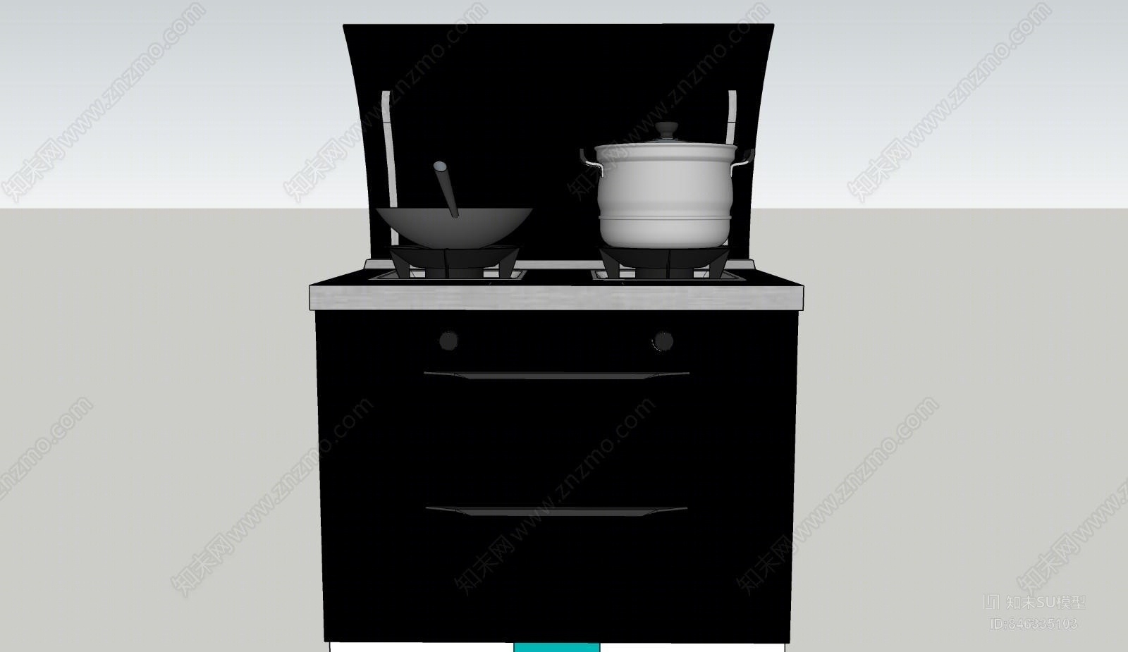 现代厨具SU模型下载【ID:846335103】