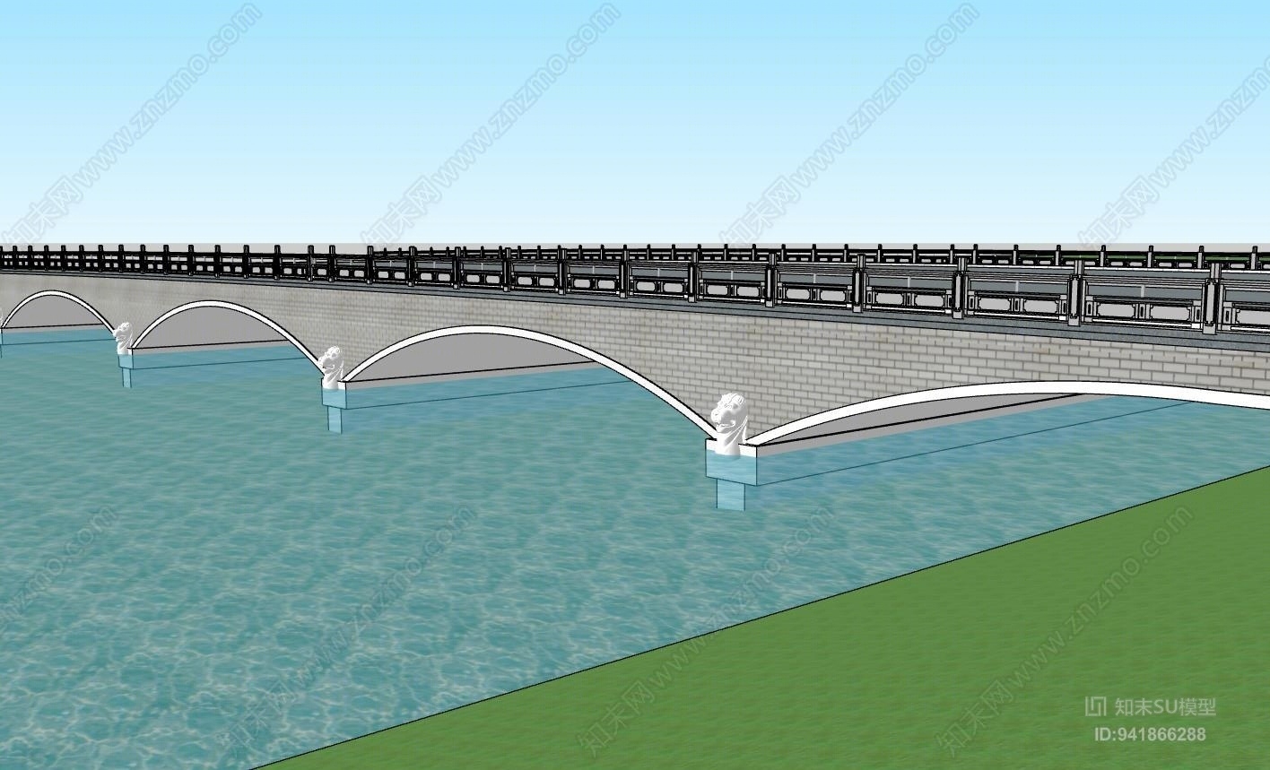 漫水桥SU模型下载【ID:941866288】