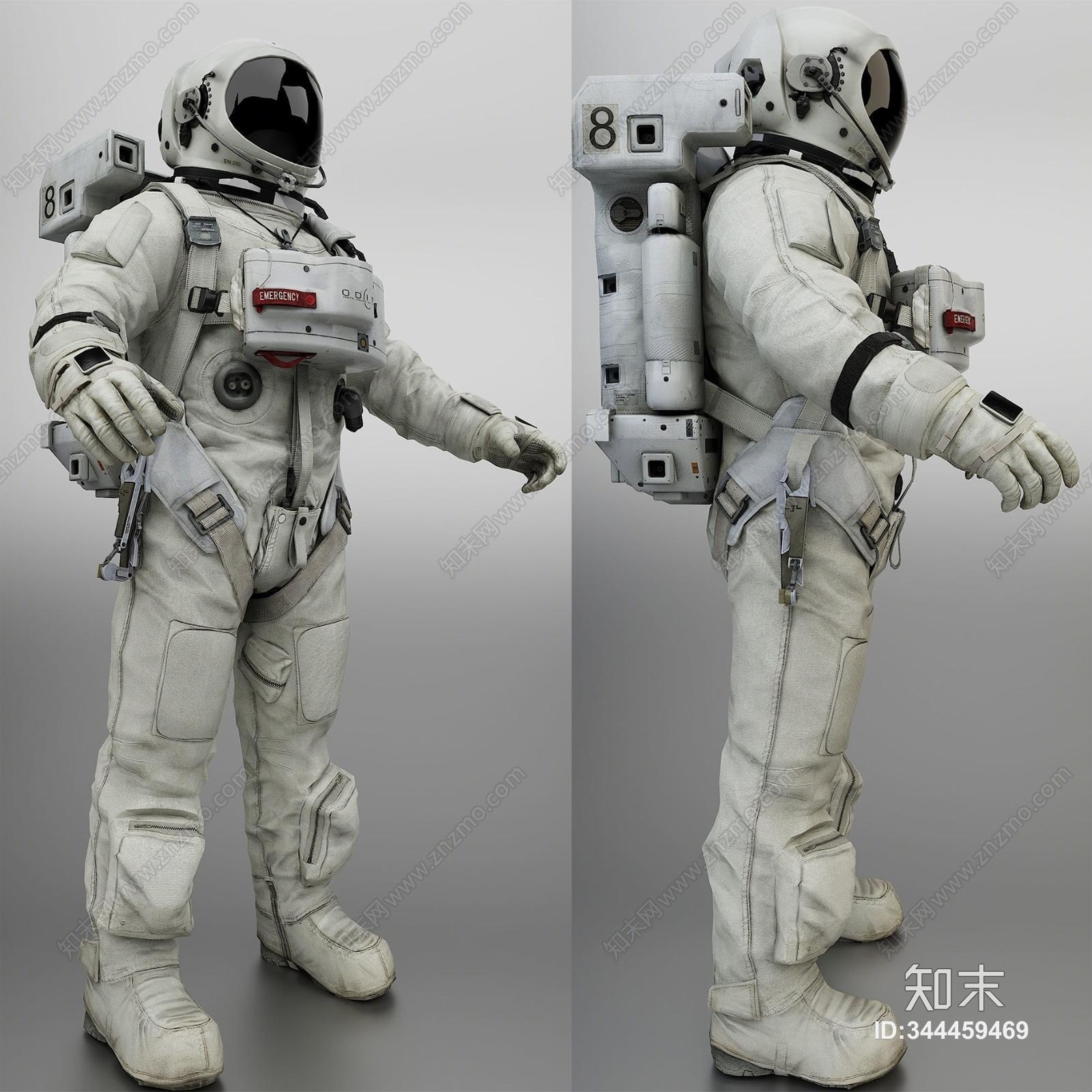 现代宇航员3D模型下载【ID:344459469】