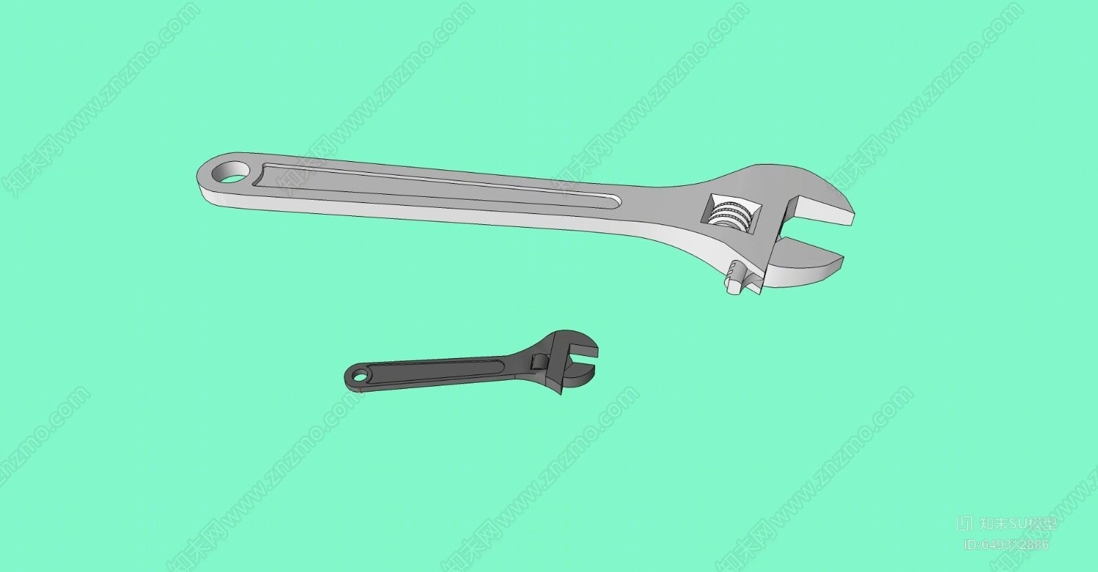 现代风格修理工具扳手SU模型下载【ID:649312886】