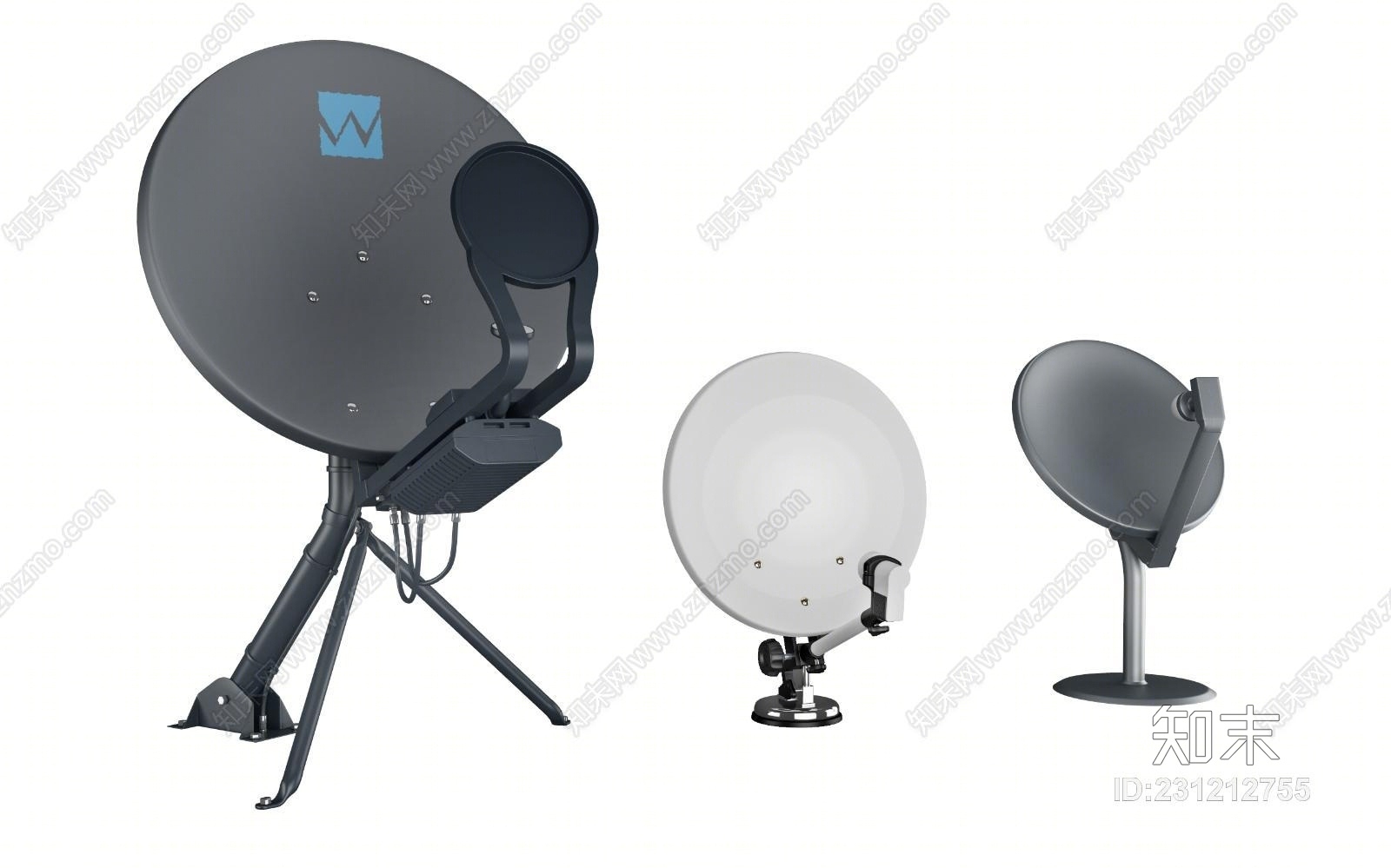 现代卫星接收器模型3D模型下载【ID:231212755】