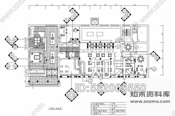 施工图现代风格中餐厅室内装修图cad施工图下载【ID:532005550】