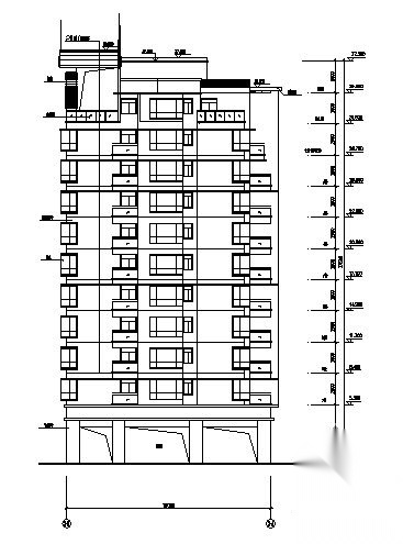 南京某十层1-3住宅楼建筑方案图cad施工图下载【ID:149845137】