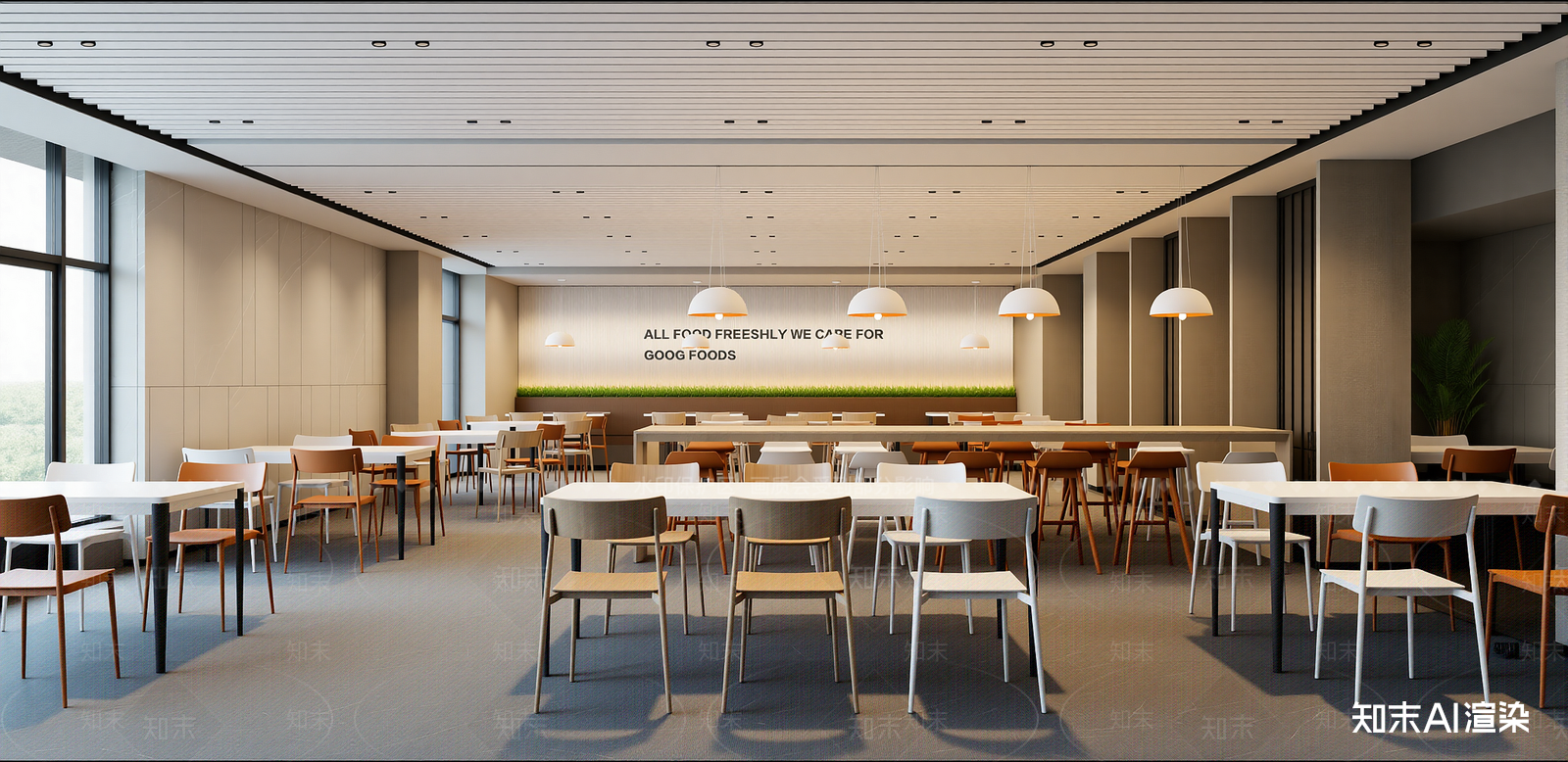 现代快餐店SU模型下载【ID:1215932053】