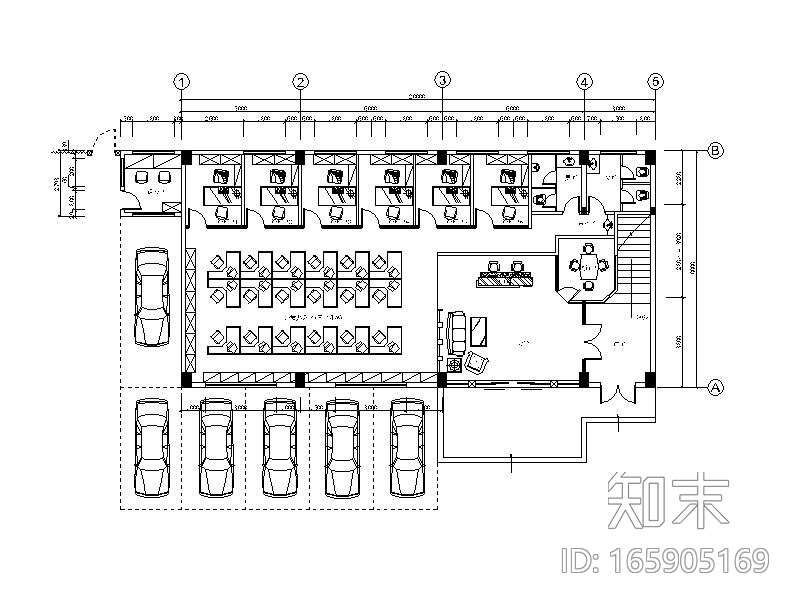 某工厂办公室全套CAD施工图cad施工图下载【ID:165905169】