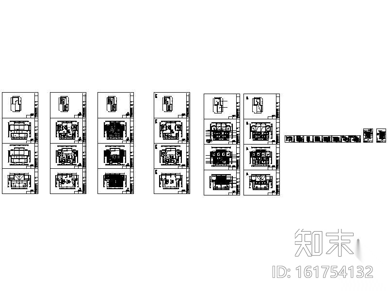 欧式三层别墅方案图cad施工图下载【ID:161754132】