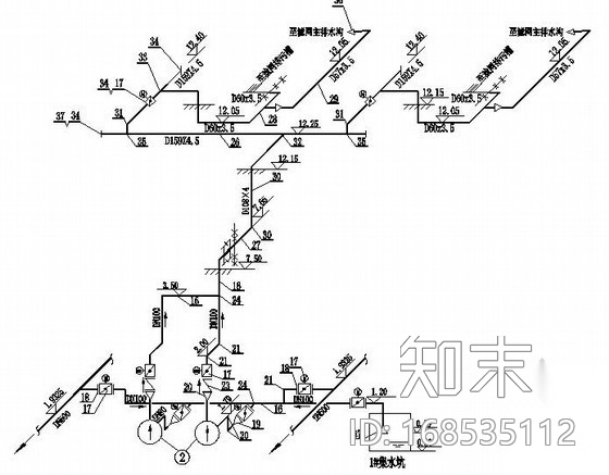 [南京]热电公司补给水泵房安装图cad施工图下载【ID:168535112】