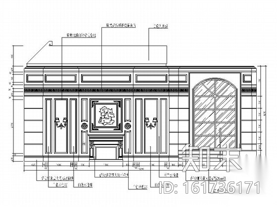 中欧混搭风格四层别墅装修图（含效果）cad施工图下载【ID:161736171】