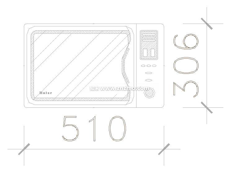 微波炉cad施工图下载【ID:178873118】