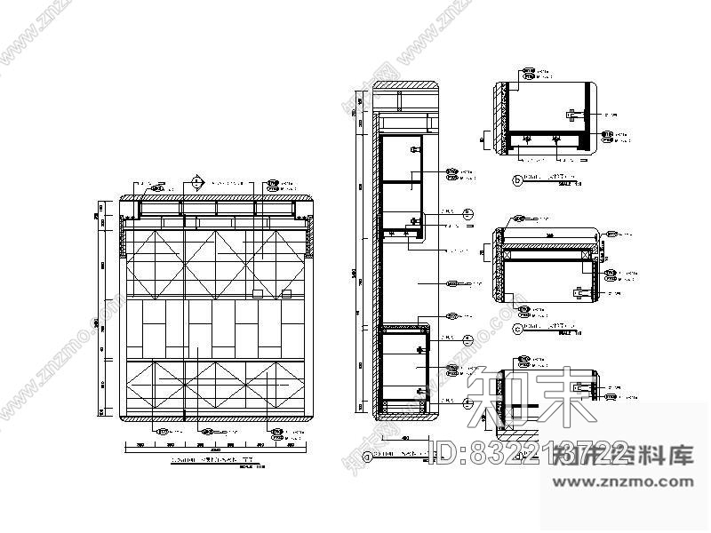 图块/节点备餐柜详图施工图下载【ID:832213722】