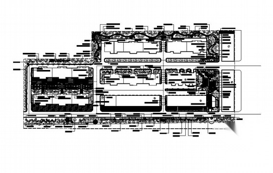 江苏泰州某小区植物配置图cad施工图下载【ID:161101170】