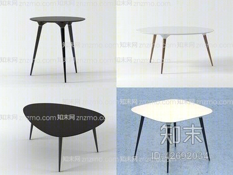 现代木艺凳子3D模型下载【ID:42692034】