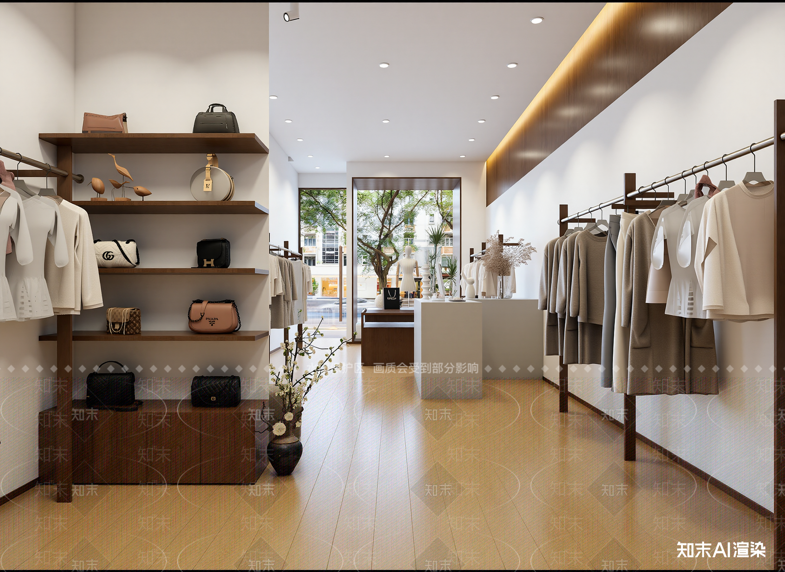 中古服装展厅3D模型下载【ID:1215096817】