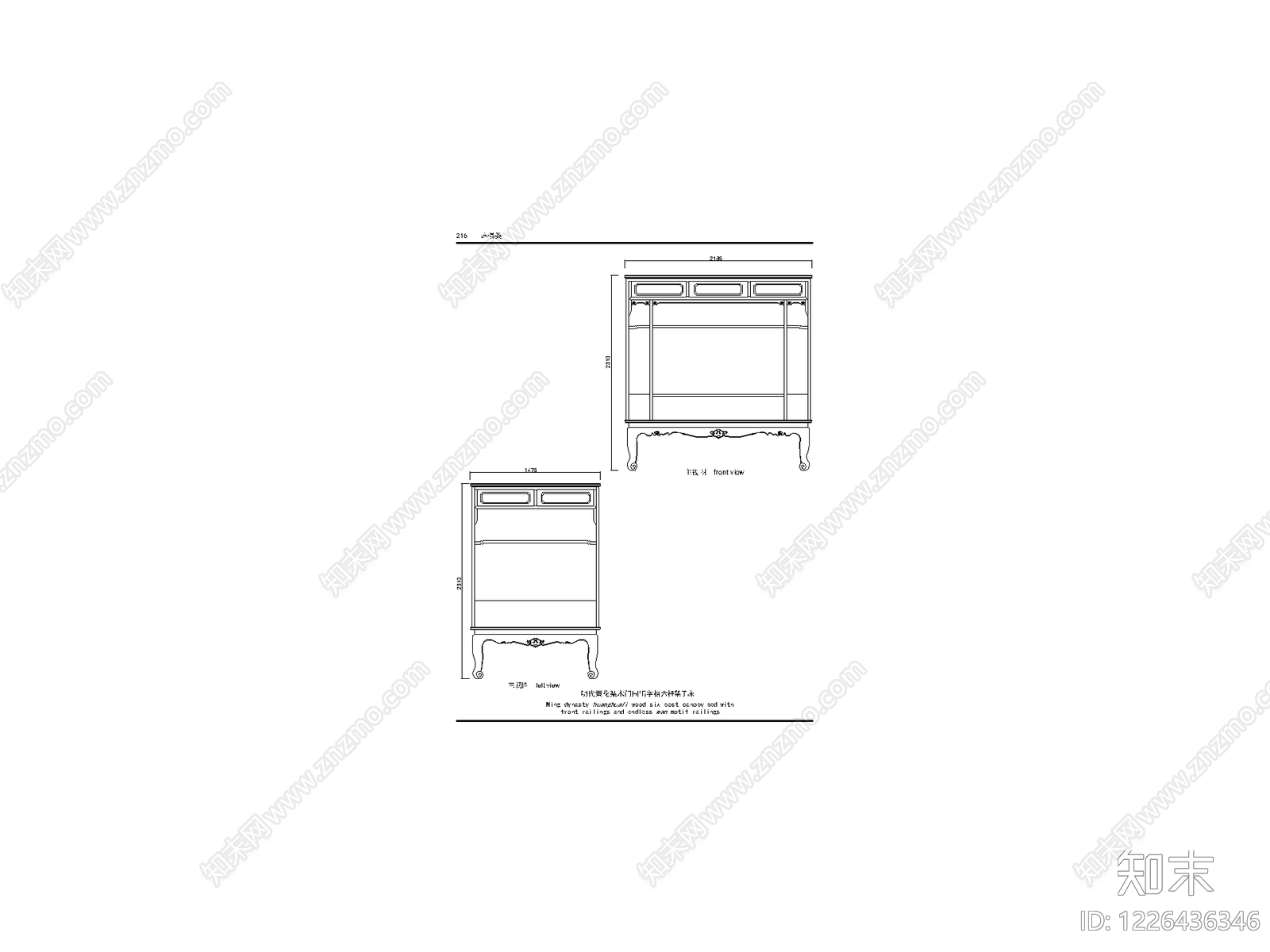 中国风模块集cad施工图下载【ID:1226436346】
