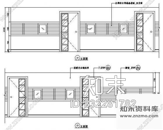 图块/节点棋牌室立面图10cad施工图下载【ID:832281782】