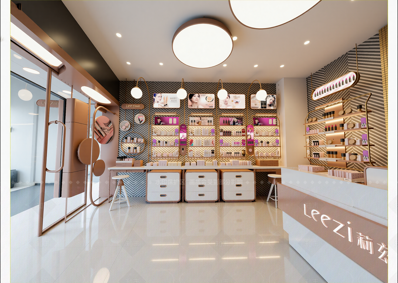 现代化妆品展台3D模型下载【ID:1214946646】