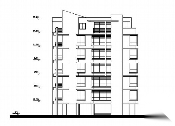 杭州清水湾某住宅5号楼建筑方案图cad施工图下载【ID:149845130】