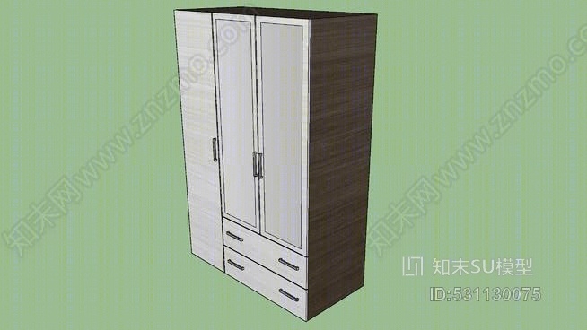 衣柜SU模型下载【ID:531130075】