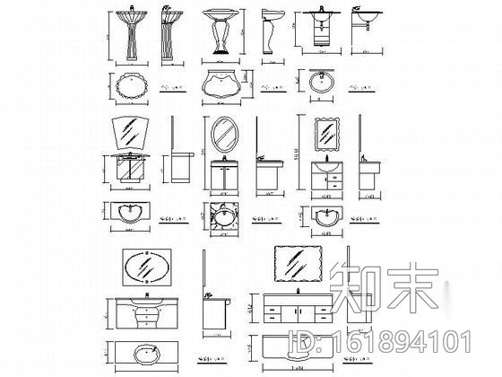 全套各式室内设计CAD图块施工图下载【ID:161894101】