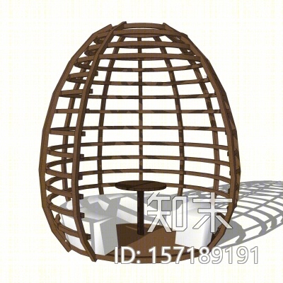 现代户外公用椅SU模型下载【ID:157189191】