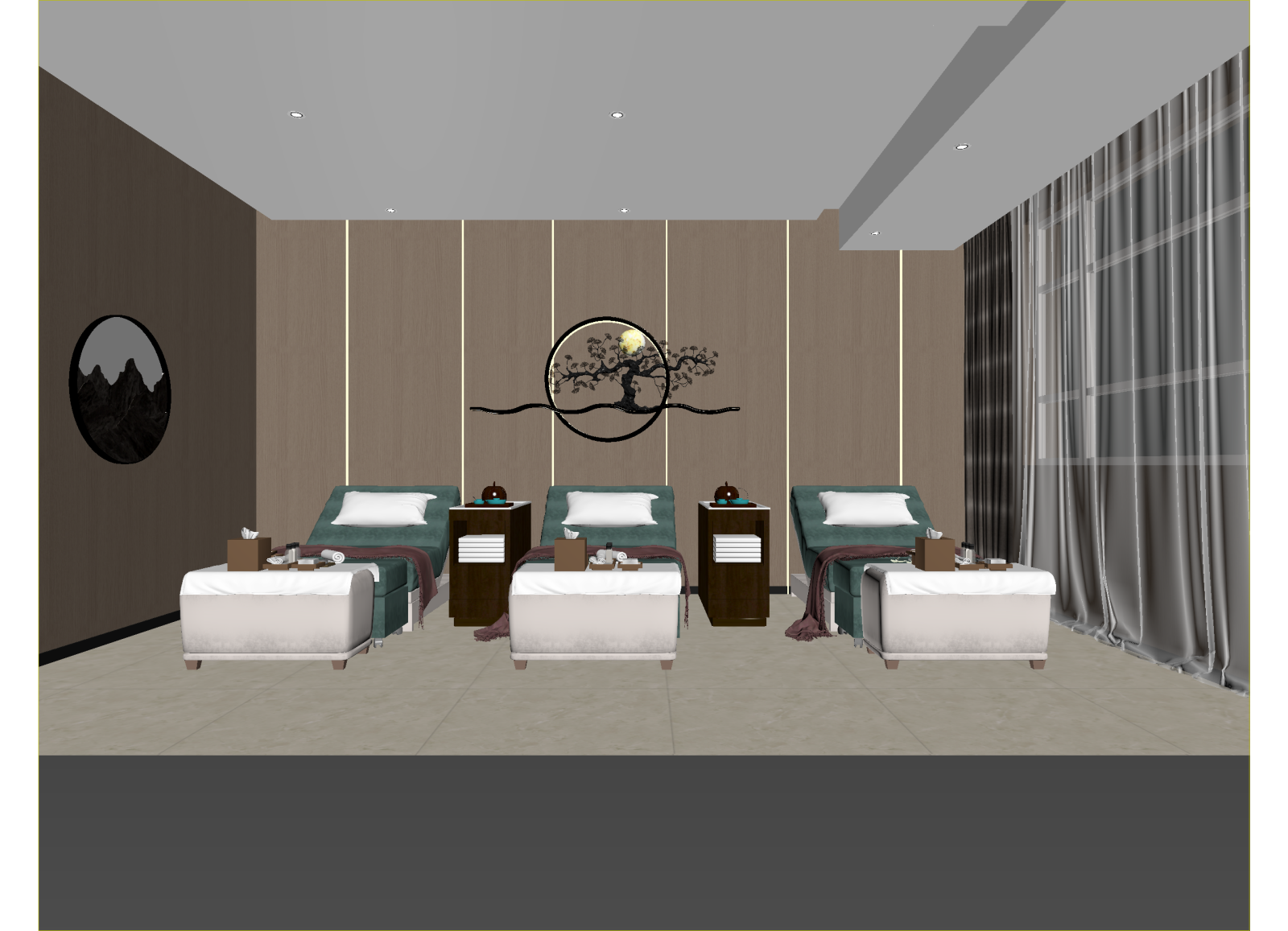 新中式美容院3D模型下载【ID:1214132739】