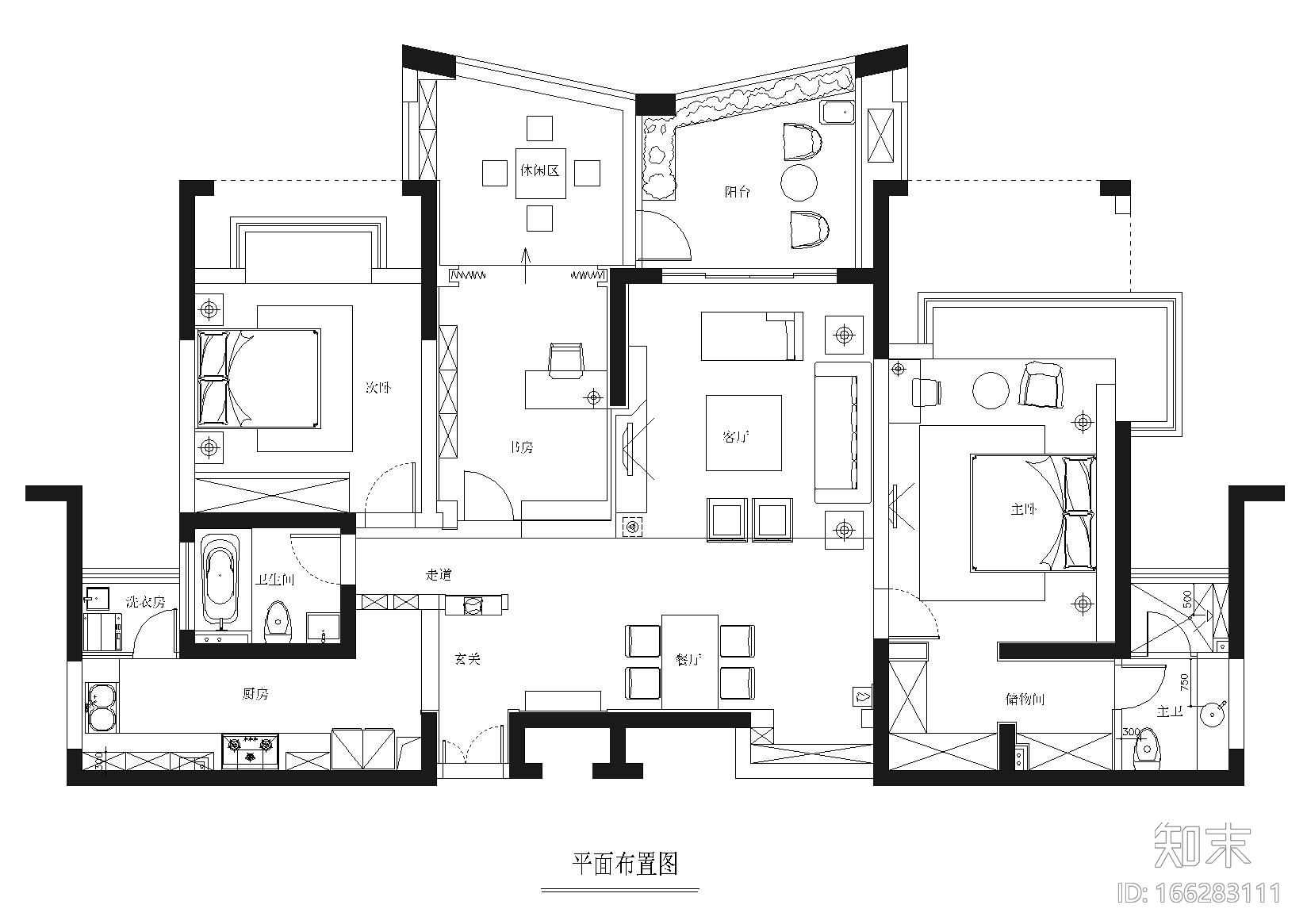 [苏州]苏州雅戈尔未来城样板间全套施工图cad施工图下载【ID:166283111】