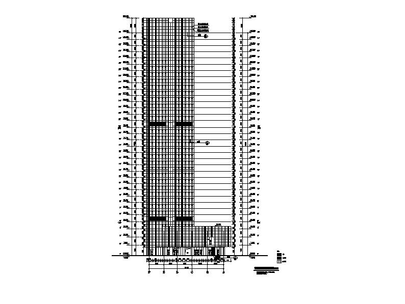 [深圳]超高层框架核心筒结构企业办公楼建筑施工图施工图下载【ID:166722169】