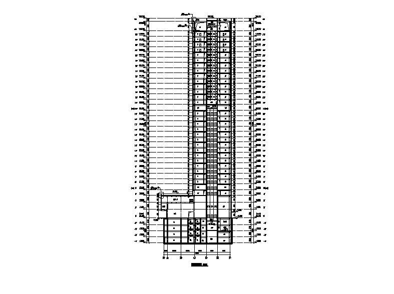 [深圳]超高层框架核心筒结构企业办公楼建筑施工图cad施工图下载【ID:149951183】