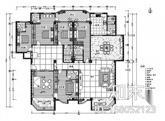 某家装施工图（带实景照片）cad施工图下载【ID:168052123】