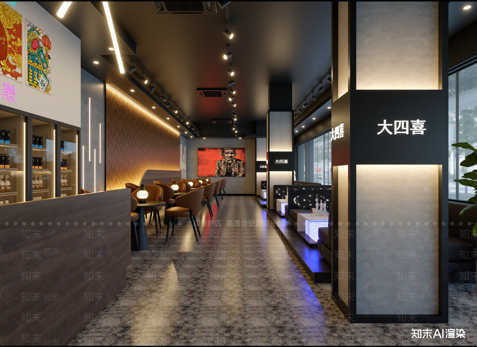 现代火锅店3D模型下载【ID:1214074832】