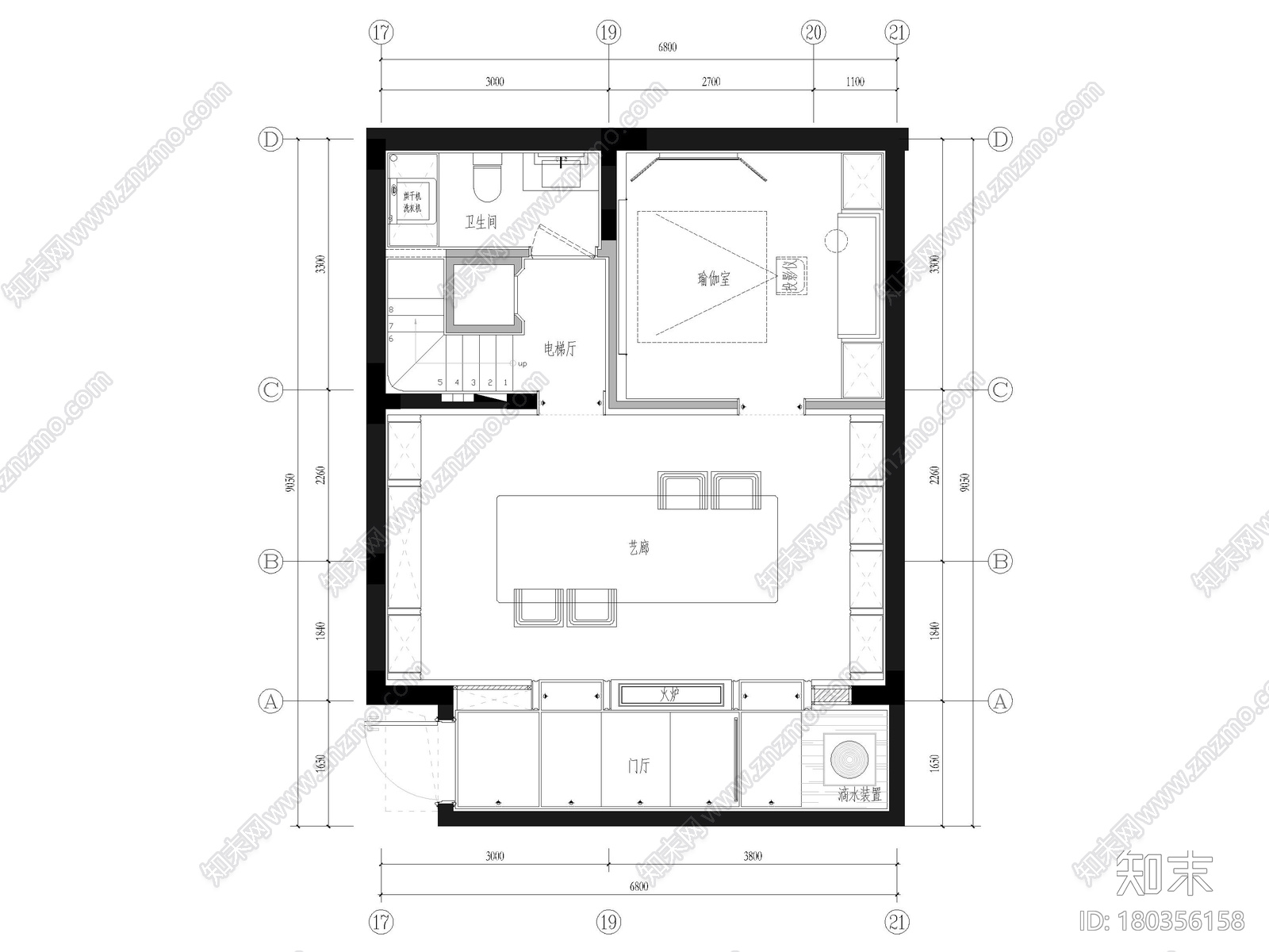 [天津]237㎡三居室下叠别墅装修设计施工图施工图下载【ID:180356158】