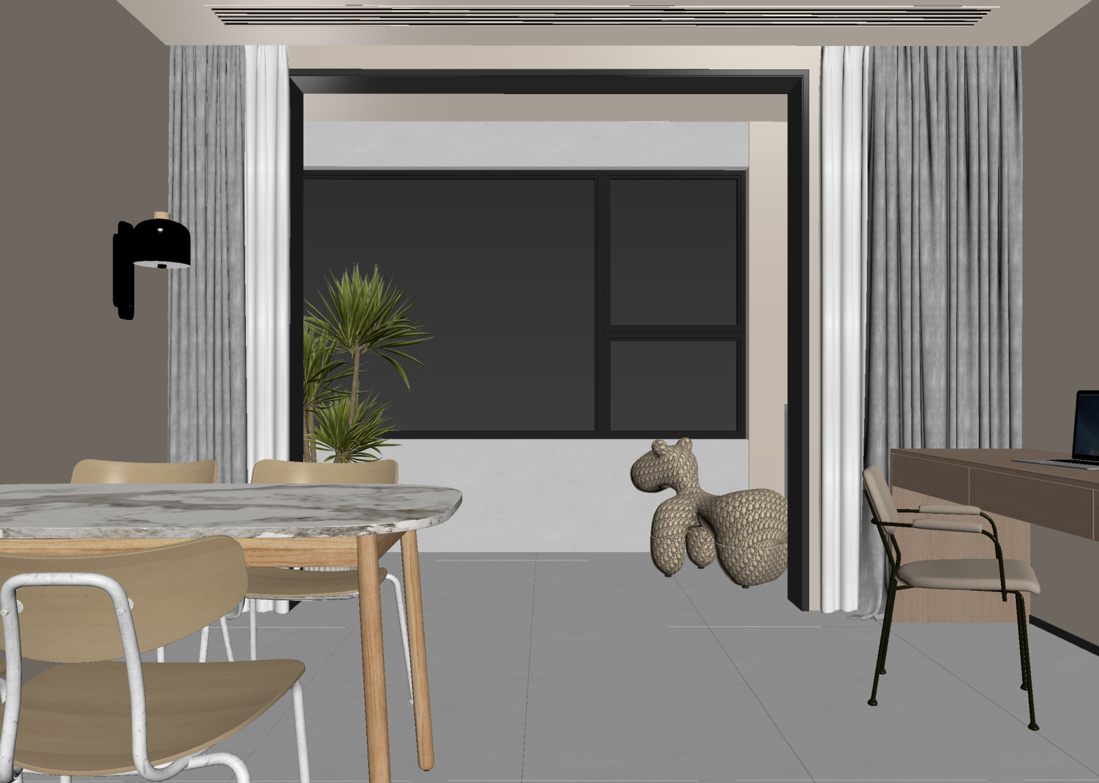 现代家居餐厅3D模型下载【ID:1214936060】