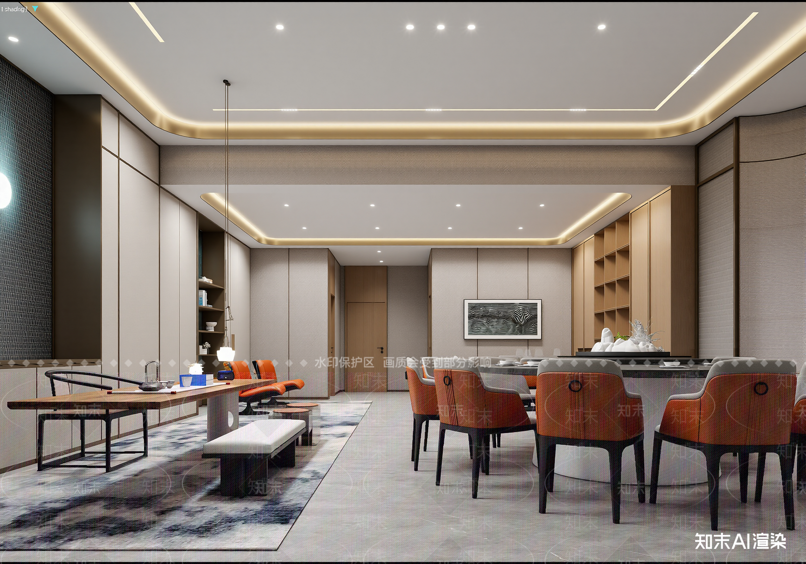 现代茶馆3D模型下载【ID:1214616079】