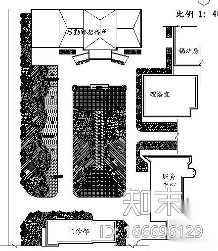 招待所前地块景观设计图纸cad施工图下载【ID:166696129】