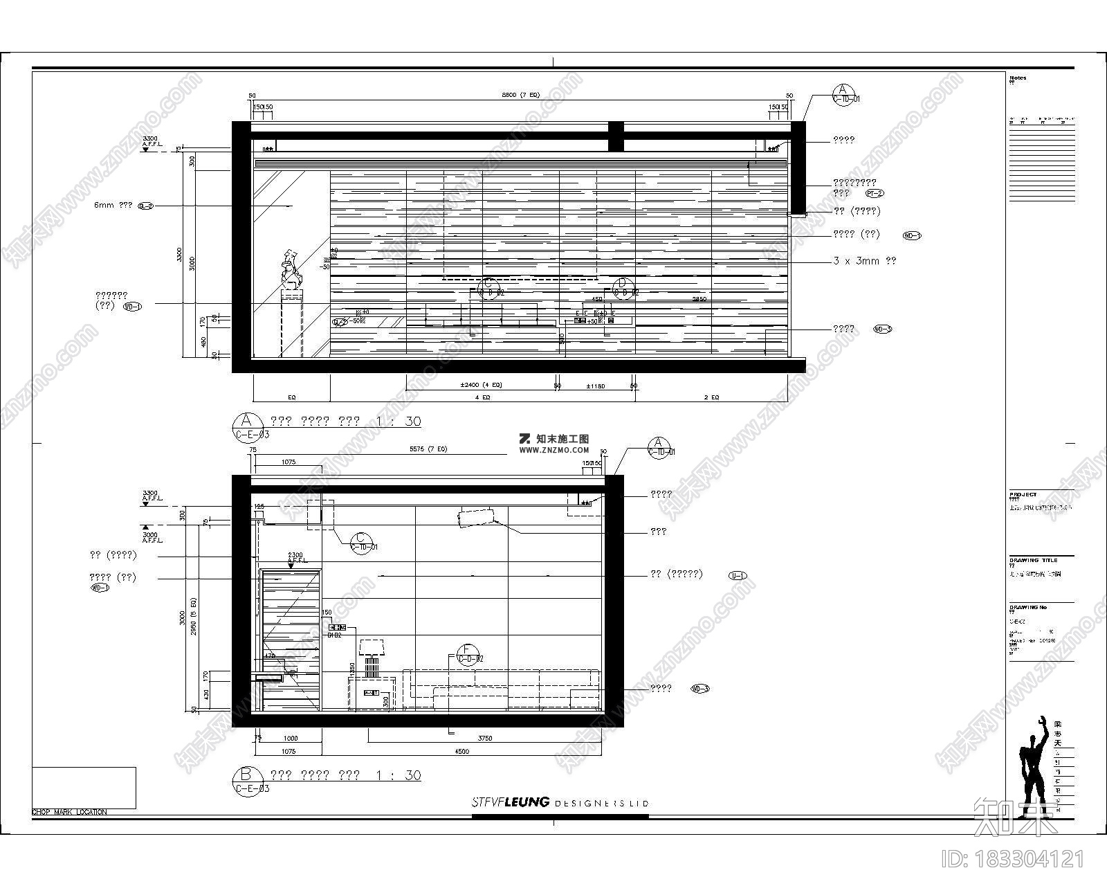 上海九间堂C3型别墅施工图CAD下载dwg文件下载施工图下载【ID:183304121】