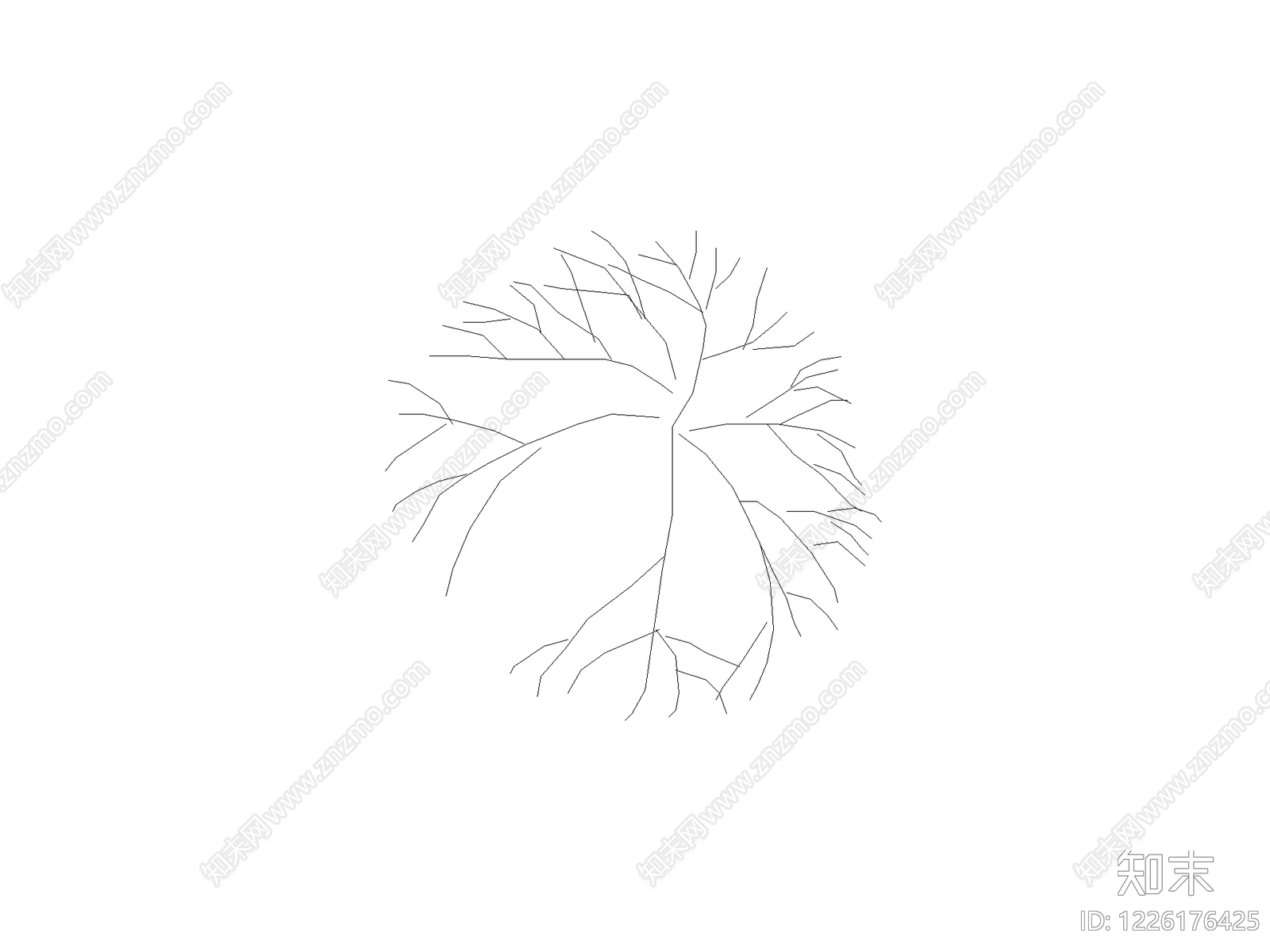 种植物平面图例cad施工图下载【ID:1226176425】