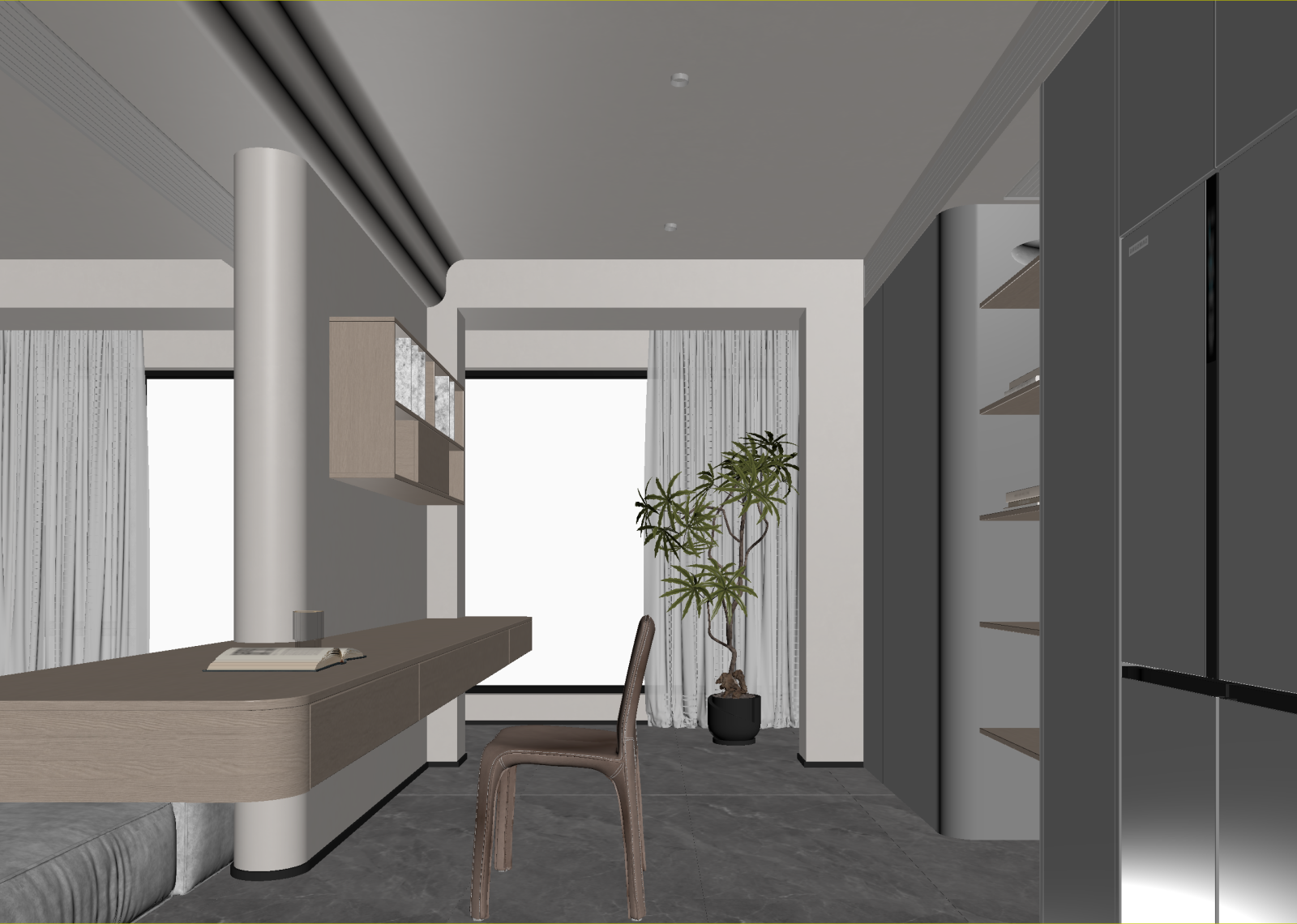 现代书房3D模型下载【ID:1215117990】