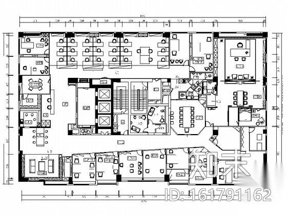 [福建]全资控股地产现代办公室装修图（含效果）施工图下载【ID:161791162】