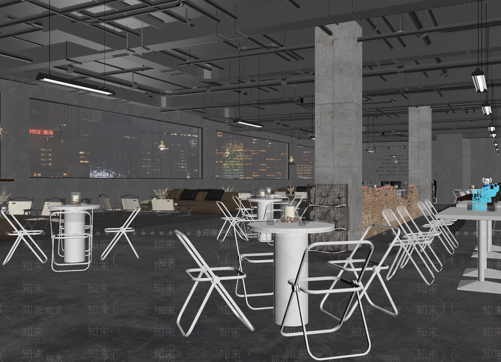 现代咖啡厅3D模型下载【ID:1214660888】