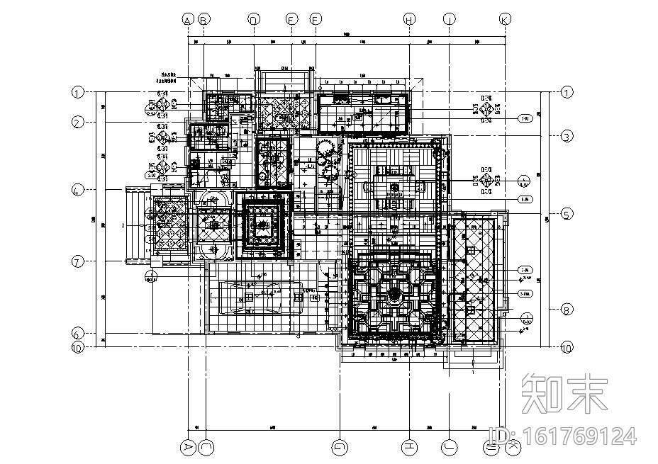 [广东]意式风格三层别墅设计施工图（附效果图）cad施工图下载【ID:161769124】