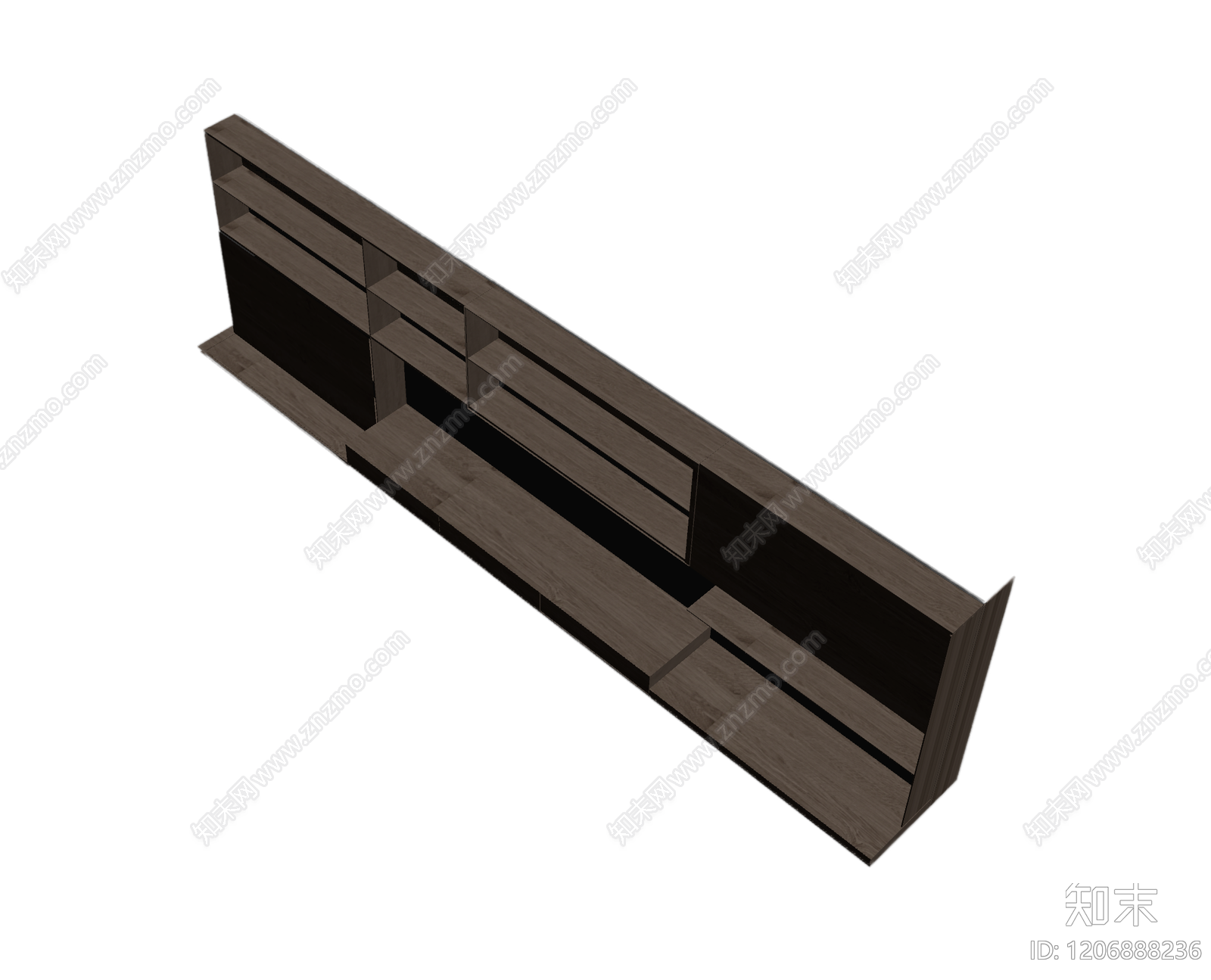 木质隔断柜体3D模型下载【ID:1206888236】