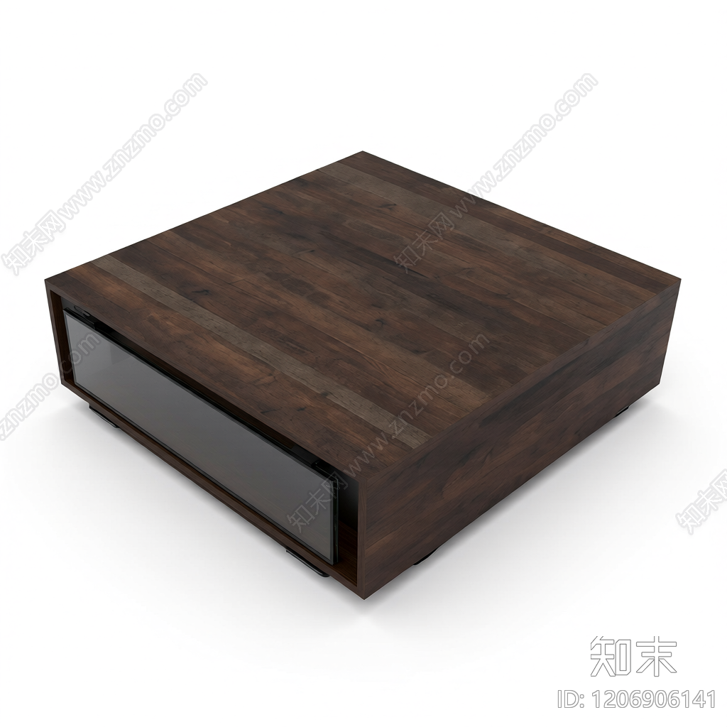 深色木纹茶几3D模型下载【ID:1206906141】