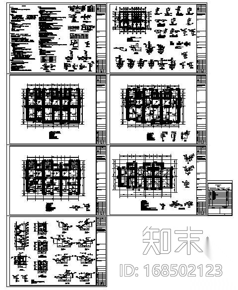 某地上三层地下一层砖混别墅结构设计图施工图下载【ID:168502123】