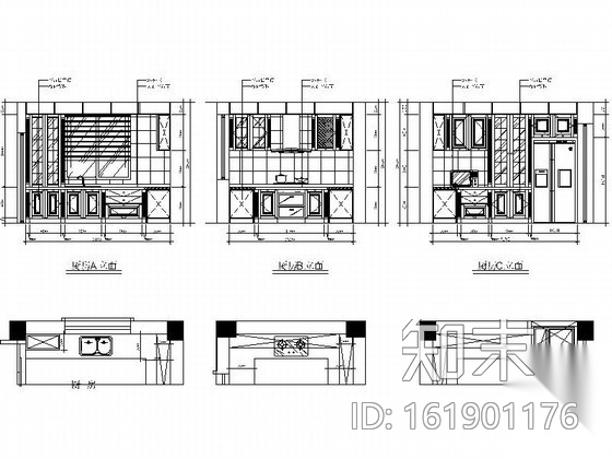 [浙江]某跃层大户型家装设计图cad施工图下载【ID:161901176】