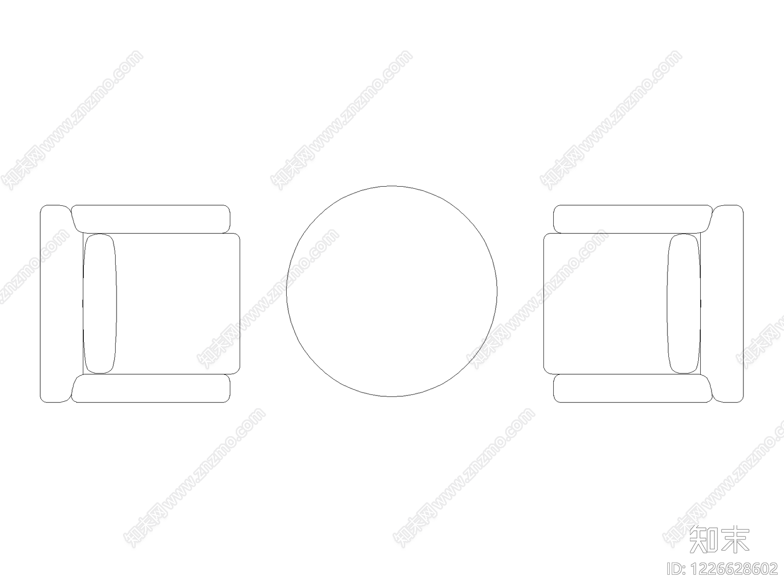 现代,意式沙发CAD图纸