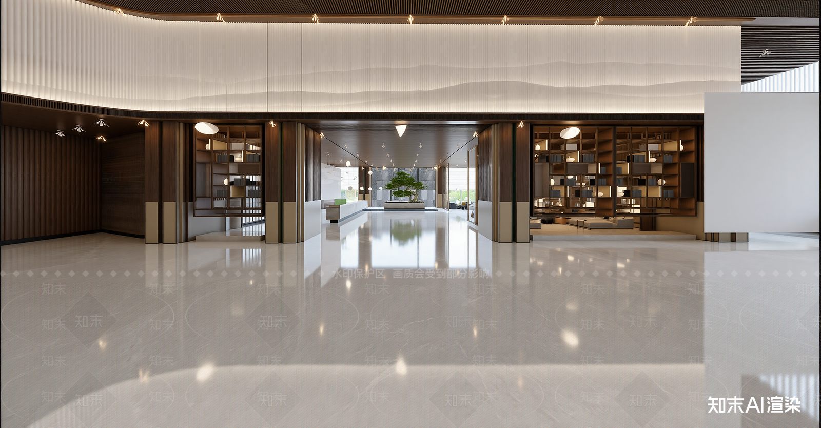 现代酒店大堂SU模型下载【ID:1215983112】
