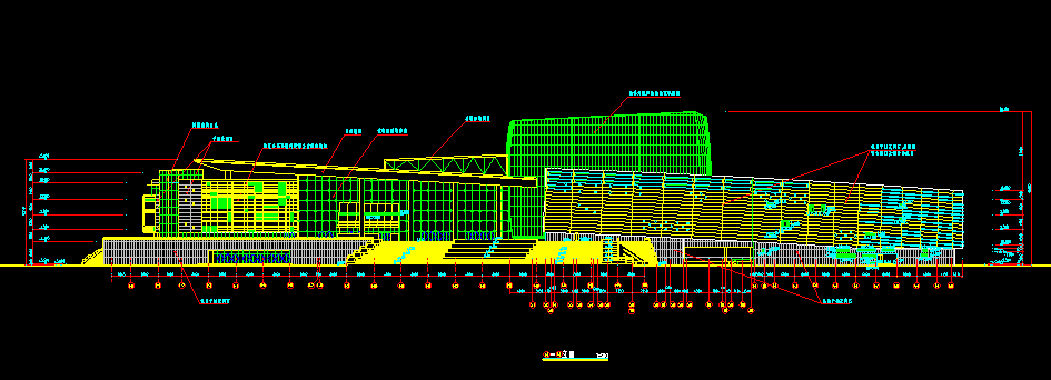 华东设计院——地标性现代风格框剪结构大剧院建筑施工图施工图下载【ID:164864159】