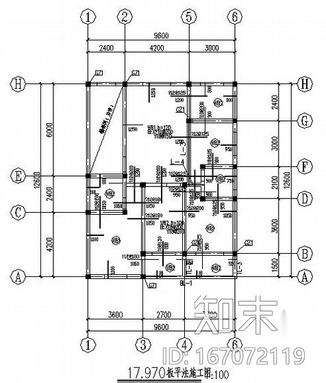 砖混结构住宅结构施工图（六层cad施工图下载【ID:167072119】