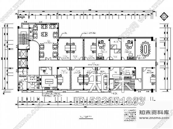 施工图办公楼室内装饰工程图cad施工图下载【ID:532101883】