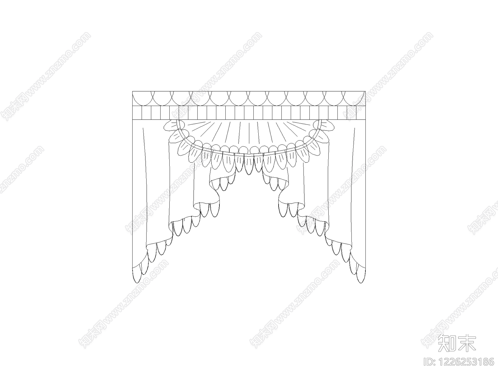 陈设类立面挂画cad施工图下载【ID:1226253186】